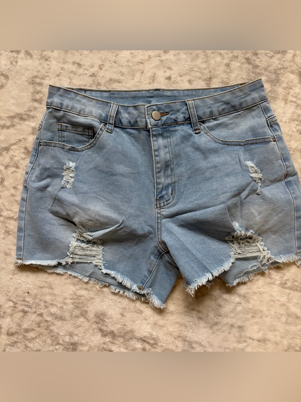 OnlyShe NEW size large Jean shorts - the softest, comfiest shorts